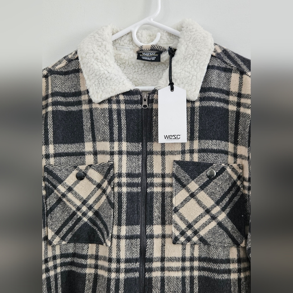 Wesc Unisex Liam Plaid Full-Zip Shirt Jacket Size Men's/Women's - XL/XXL NWT - Picture 2 of 11